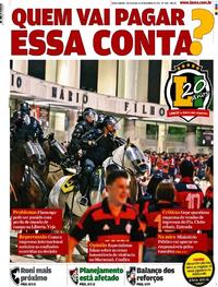 Capa do jornal Lance - Rio de Janeiro 15/12/2017