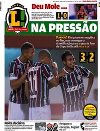 Capa do jornal Lance - Rio de Janeiro 16/03/2017