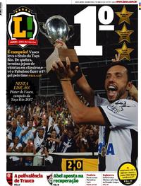 Capa do jornal Lance - Rio de Janeiro 17/04/2017