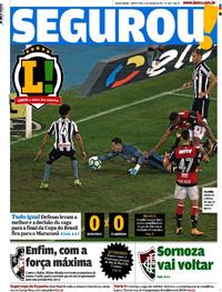 Capa do jornal Lance - Rio de Janeiro 17/08/2017