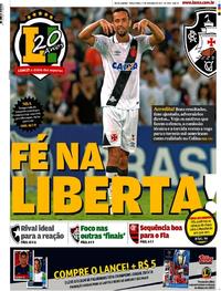 Capa do jornal Lance - Rio de Janeiro 17/10/2017