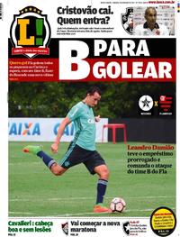 Capa do jornal Lance - Rio de Janeiro 18/03/2017