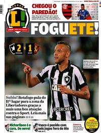 Capa do jornal Lance - Rio de Janeiro 18/07/2017