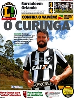 Capa do jornal Lance - Rio de Janeiro 19/01/2017