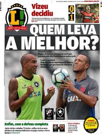 Capa do jornal Lance - Rio de Janeiro 19/03/2017