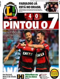 Capa do jornal Lance - Rio de Janeiro 20/02/2017