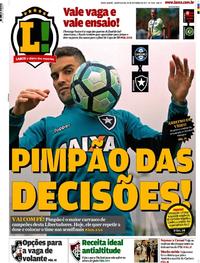 Capa do jornal Lance - Rio de Janeiro 20/09/2017