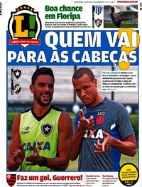 Capa do jornal Lance - Rio de Janeiro 21/06/2017