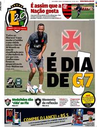 Capa do jornal Lance - Rio de Janeiro 21/10/2017