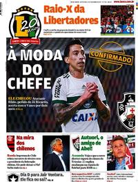 Capa do jornal Lance - Rio de Janeiro 22/12/2017