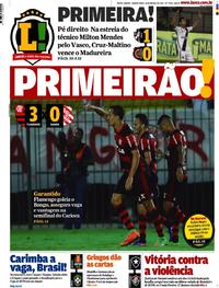 Capa do jornal Lance - Rio de Janeiro 23/03/2017