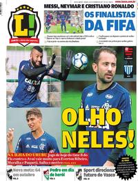 Capa do jornal Lance - Rio de Janeiro 23/09/2017