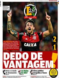 Capa do jornal Lance - Rio de Janeiro 24/11/2017
