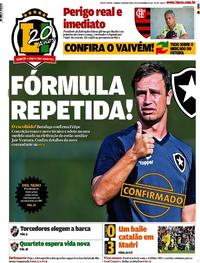 Capa do jornal Lance - Rio de Janeiro 24/12/2017