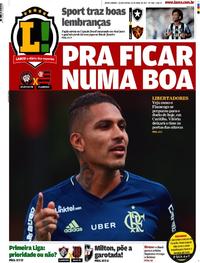 Capa do jornal Lance - Rio de Janeiro 26/04/2017