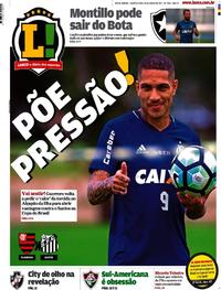 Capa do jornal Lance - Rio de Janeiro 28/06/2017