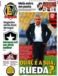 Capa do jornal Lance - Rio de Janeiro 28/12/2017