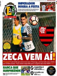 Capa do jornal Lance - Rio de Janeiro 29/12/2017
