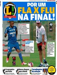 Capa do jornal Lance - Rio de Janeiro 30/08/2017