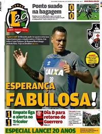 Capa do jornal Lance - Rio de Janeiro 30/10/2017