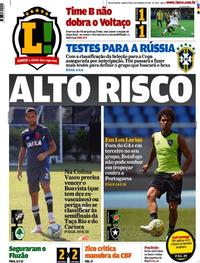 Capa do jornal Lance - Rio de Janeiro 31/03/2017