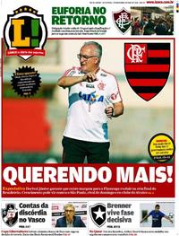 Capa do jornal Lance - Rio de Janeiro 02/11/2018