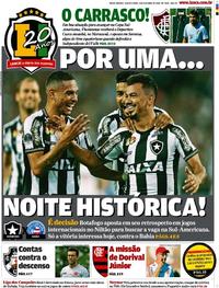 Capa do jornal Lance - Rio de Janeiro 03/10/2018