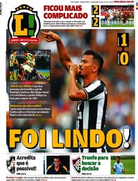 Capa do jornal Lance - Rio de Janeiro 05/11/2018