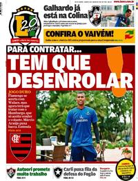 Capa do jornal Lance - Rio de Janeiro 06/01/2018
