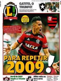 Capa do jornal Lance - Rio de Janeiro 06/11/2018