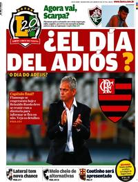 Capa do jornal Lance - Rio de Janeiro 08/01/2018