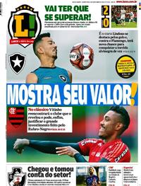 Capa do jornal Lance - Rio de Janeiro 08/11/2018