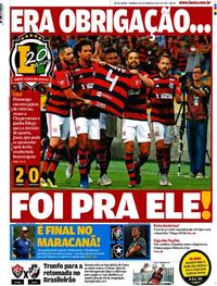 Capa do jornal Lance - Rio de Janeiro 09/09/2018