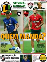 Capa do jornal Lance - Rio de Janeiro 09/11/2018