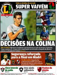 Capa do jornal Lance - Rio de Janeiro 09/12/2018