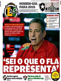 Capa do jornal Lance - Rio de Janeiro 10/01/2018