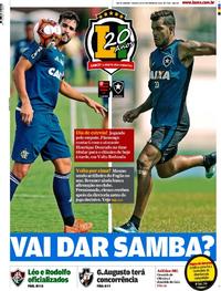 Capa do jornal Lance - Rio de Janeiro 10/02/2018
