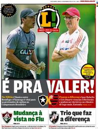 Capa do jornal Lance - Rio de Janeiro 10/11/2018