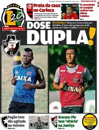 Capa do jornal Lance - Rio de Janeiro 11/01/2018