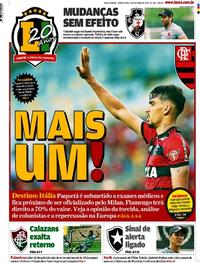 Capa do jornal Lance - Rio de Janeiro 11/10/2018