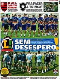 Capa do jornal Lance - Rio de Janeiro 13/11/2018