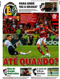 Capa do jornal Lance - Rio de Janeiro 14/09/2018