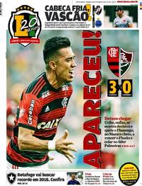 Capa do jornal Lance - Rio de Janeiro 14/10/2018