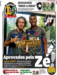 Capa do jornal Lance - Rio de Janeiro 15/01/2018