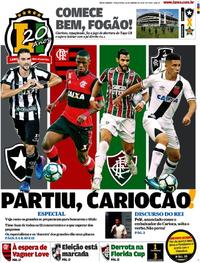Capa do jornal Lance - Rio de Janeiro 16/01/2018