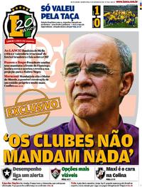 Capa do jornal Lance - Rio de Janeiro 17/10/2018