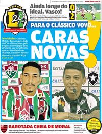 Capa do jornal Lance - Rio de Janeiro 19/01/2018
