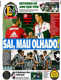 Capa do jornal Lance - Rio de Janeiro 19/09/2018
