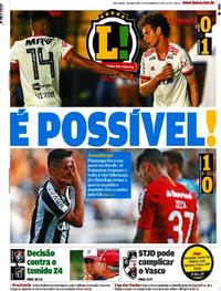 Capa do jornal Lance - Rio de Janeiro 19/11/2018