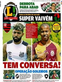 Capa do jornal Lance - Rio de Janeiro 19/12/2018